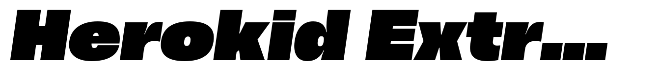 Herokid Extra Bold Expanded Italic